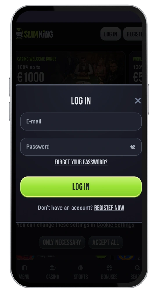 SlimKing Casino acceder
